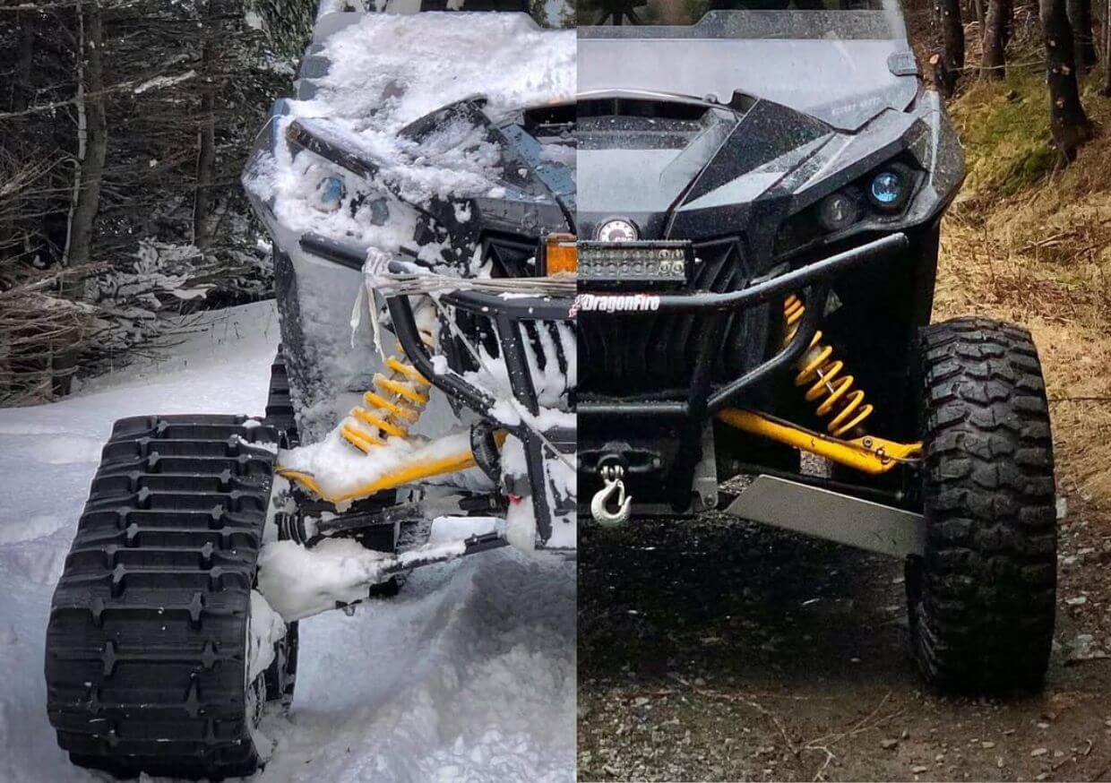 Comparison UTV Tracks and UTV Tires