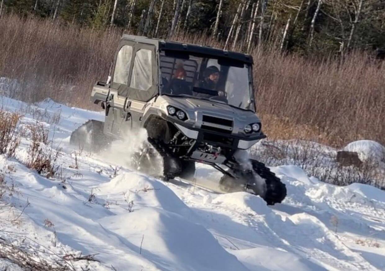 Kawasaki UTV with UTV Tracks