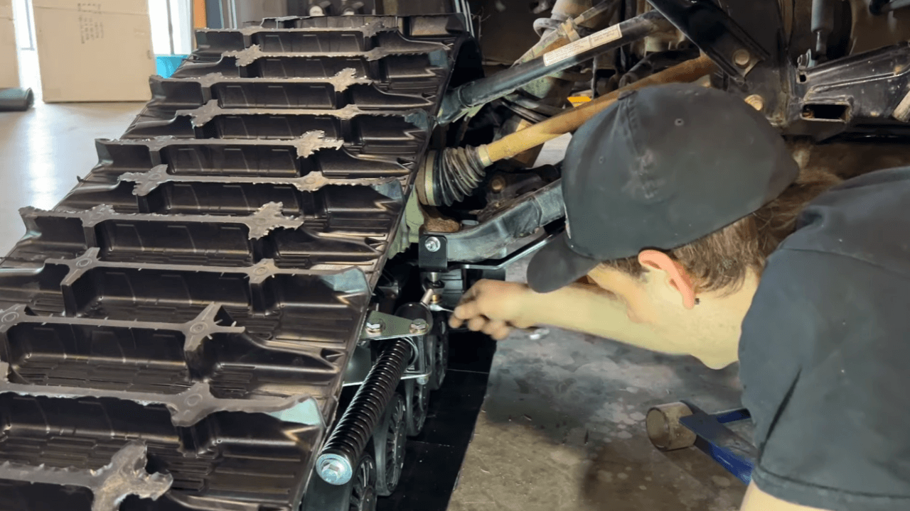 Trax Brax Conversion Kit on Can-Am Defender Max DPS Cab HD10